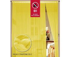 Cortina de hilos (150 cm x 300 cm Amarillo en b1 No inflamable