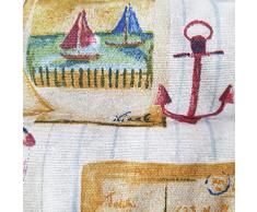 Saco térmico. Saco de calor y frío con olor a hierbas naturales. Cojín térmico estampado marino. Tamaño: 15 x 50 cms