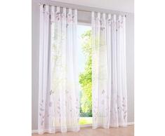 SIMPVALE 2 Piezas Cortinas Floral Visillos para Balcón, Sala, Cocina, Ancho 140 cm (púrpura 508#, 2 Piezas | Altura 145cm)