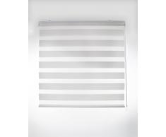 Blindecor Lira Estor Enrollable de Doble Capa, Noche y Día, Poliéster, Blanco Roto, 100 x 180 cm (ancho x largo)