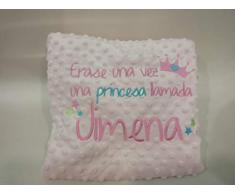 Manta bordada con cuento