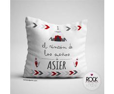 Cojín Infantil/Almohadón Guardería Tipi. Personalizado 40x40 cm, incluye relleno. Elige el color del diseño. Regalo de Nacimiento. Guardería. Decoración Cuna.