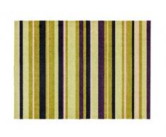 Wohn - / alfombrilla de cocina Astra Cardea, 19 olio de rayas de colour verde de la luz, verde, 50 x 70 cm