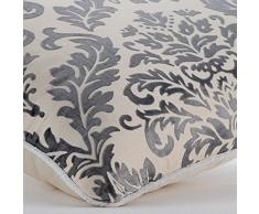 Paloma Verde Cojines Cubren, Gris Del Damasco 45x45 cm Cubierta De La Almohadilla De Tiro, Terciopelo De La Quemadura Funda De Almohada - Paloma Grey Damask