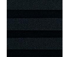Estor plisado para atornillar de alta calidad Pearl, colección de tela, estor, persiana, fijación para atornillar, estor plegable, protección contra miradas y contra la luz solar para ventanas, tela metal, negro, Breite: 40cm, Höhe: 150cm
