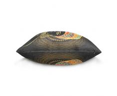 Use7 Funda de Almohada Decorativa, Cuadrada, Hermosa Mujer Africana Azteca Tribal étnico sofá Cama Funda de Almohada Funda de Almohada Doble Lados, Tela, 50 x 50cm/20 x 20 Inches