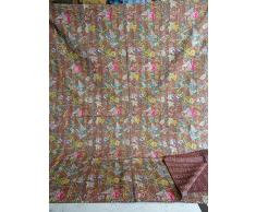 Tribal Asian Textiles Paisley Paradise impresión King Size edredón Bordado Kantha, Manta Kantha, Cubierta de Cama, Rey Kantha Colcha, Bohemia Bedding Kantha Tamaño 90 Pulgadas x 108 Pulgadas 09