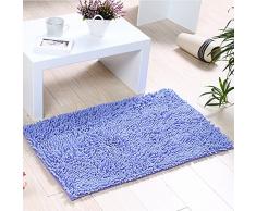 Alfombras de Baño, Alfombrilla de Baño Antideslizante Microfibra Suave Alfombra Lavar a Maquina Adecuado para Sala de Estar/Cocina / Dormitorio de Interior/Exterior (Púrpura)