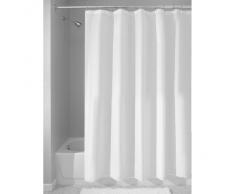 InterDesign Poly SC/Liner Cortina de baño de tela, Cortina impermeable con dobladillo reforzado, Cortina de ducha lavable en la lavadora, 183,0 cm x 183,0 cm, Poliéster blanco