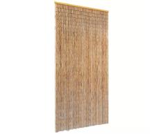 vidaXL Cortina de Bambú Puerta contra Insectos 90x220cm Protección Mosquitos