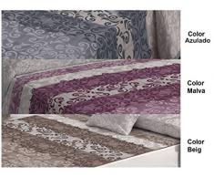 Camatex - Conforter Catalina Cama 150 - Color Malva (edredón de Acolchado Grueso época de frío con Cintas y Botones como Sistema de Ajuste)