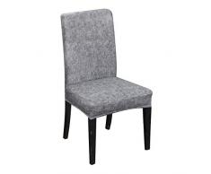 BOTTLEWISE Fundas para Silla de Comedor Funda elástica Protector Cubierta Antideslizante Algodón Lavable (Gris Oscuro, 1)