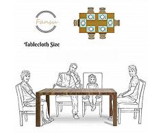 Fansu 3D Manteles Antimanchas Impermeable, Poliéster Rectangular Plantas Verdes Hojas de Palma Impermeable Lavable Diseño de Comedor Decoración del Hogar (150 * 210,C)