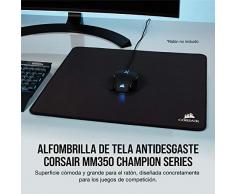 Corsair MM350 Champion - Alfombrilla para Juegos de Tela antidesgaste Premium de campeones, Tamaño XL, Negro