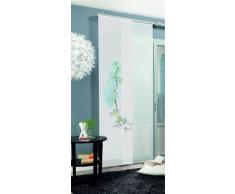 Home Fashion 87211-701 Calais - Cortina (245 x 60 cm), diseño de Flores, Color Blanco