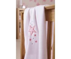 Clair de Lune - Manta para bebé (forro polar), diseño de estrellas, color rosa