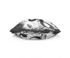 Use7 Funda de Almohada Decorativa, Cuadrada, Funda de Almohada, Notas Musicales abstractas, Funda de Almohada para sofá o Cama, Dos Lados, Tela, 50 x 50cm/20 x 20 Inches