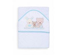 Interbaby Love - Capa de baño, 1 x 1 m, color blanco/azul