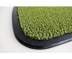 AstroTurf Utopia Quadro Felpudo Alfombra de Entrada Exterior, 50 x 75 cm, Color Verde Manzana, Goma & Polietileno, 75x50x1 cm