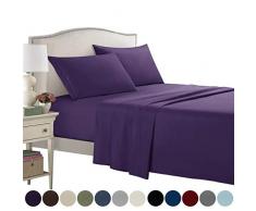 Xiang Ru - Juego de sábanas para Cama Individual, Morado, XL: Drap 102"*108",Drap Housse 78"*80"