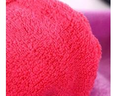 Happyit Fibra Ultrafina Corbata de Moño Gorra de Secado Suave Cabeza de Sombrero Toalla Super Magic Absorbing para Mujeres, Niñas, Dama, Baño de Mujeres, Ducha (Rojo)