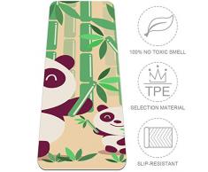 Eslifey - Esterilla de yoga antideslizante de bambú para mujeres y niñas (72 x 24 pulgadas, 1/4 pulgadas de grosor)