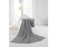 biederlack Manta para Cama, combinación de algodón, Plateado, 150 x 200 cm