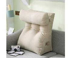 CAOXN Ajustable Cuña del Respaldo De La Almohadilla De Lectura, Triángulo Amortiguador Trasero para Sofá Cama Silla De Oficina,Blanco,L