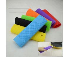 BESTONZON Besto nzon Silicona Calor Mango Plana agarradores/Caluroso Mango Protectora/Calor Proteger/Caluroso Mango Soporte Accesorio de Cocina (Color al Azar)