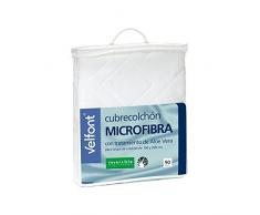 El Almacen del Colchon - CUBRECOLCHON Impermeable, Modelo Velfont. Cama 105cm - Todas Las Medidas, Blanco