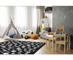 Panorama Alfombra Vinílica Estrellas Color Negro 40 x 80 cm - Alfombra Cocina Vinilo - Alfombra Salón Antideslizante, Antihongos e Ignífuga - Alfombras Grandes - Alfombras PVC