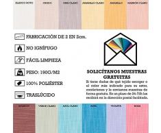 Estor enrollable PREMIUM (desde 40 hasta 300cm de ancho) translúcido efecto tela (permite paso de luz, no permite ver el exterior/interior. El color no es liso simula el efecto tela). Color blanco. Medida 140cm x 160cm para ventanas y puertas