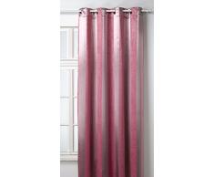 HomeMaison HM69311-11 - Cortina de trabillas (poliéster, 140 x 260 cm), color rosa