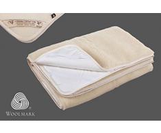 Manta / Sábana de Lana Merina Básica 450gsm, 80/200cm Certificada por Woolmark. Muy suave y confortable.Colchón Eliocel Lana Merino