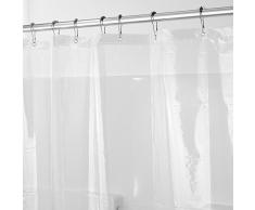 InterDesign EVA Liner Forro de cortinas para baño, cortina de ducha antimoho grande de 183 x 183 cm fabricada con EVA y con 12 ojales, transparente