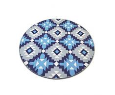 Fansu Tapete Redondo Personalidad Geometría Alfombra Cocina Dormitorio Sala Piso Moqueta Mats Felpudos Pad para Habitación Decorativo 3D Interior Cojín Antideslizante