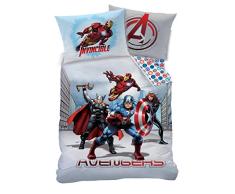 Marvel Juego de Funda de edredón de polialgodón, Multicolor, Individual