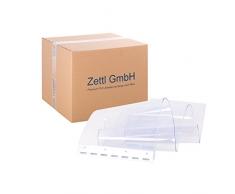 Cortina de fleje de PVC Cortina elástica industrial de 3x300 mm, transparente, completamente premontada, rieles de montaje galvanizados, resistente a la intemperie, protección contra salpicaduras