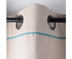 Cortina (135 x AL250 cm) Dúo Lino y azul