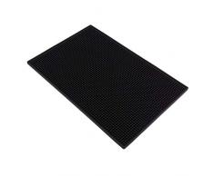 Fditt - Alfombrilla Antideslizante para Barra de Posavasos (PVC, Resistente al Agua), Negro, Large