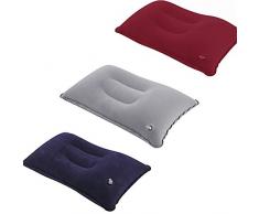 quanjucheer portátil Inflable Hinchable Almohada, Resto Cama cojín para Camping Senderismo Viajes, Azul, 14.96" x 9.84"