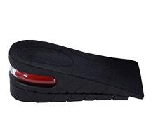 Butterme - 1 par desmontable 2 plantillas medias de tacón en poliuretano, almohadilla de aire para mujeres y hombres, 5 cm altura negro