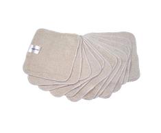 MuslinZ Toallitas de algodón de bambú de 20 x 20 cm, lavable, reutilizable, toallitas para bebé blanco Blanco desteñido Talla:20cms