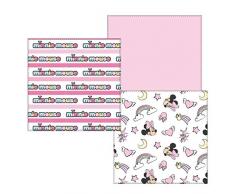 ARTESANIA CERDA Toallita Muselina Minnie Bebé-Niños, Rosa (Rosa C07), One Size (Tamaño del fabricante:70X70 CM) para Bebés