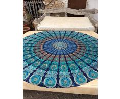 Dermier chiffon Mantel Mandala redondo de poliéster con diseño Hippy