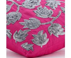 Rosado Fundas De Almohada, Lentejuelas Flor Del Tulipán Cubierta De Almohadas, 50x50 cm Funda De Almohada, Arte Deco Cubierta De Cojines Decorativos, Sedala Seda Cubierta De Almohadas - Tulip Twirl