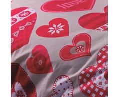 Catherine Lansfield Hearts - Juego de Funda nórdica para Cama de 180 cm