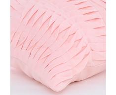 Rosado Cojines Cubren, Con Textura Alforzas Color Sólido 40x40 cm Cubierta De La Almohadilla De Tiro, Sabana De Algodon Almohadas Fundas Para El Sofá, Moderno Fundas De Cojines - Pinch Of Love