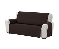 textil-home Funda Cubre Sofá Adele, 3 Plazas, Protector para Sofás Acolchado Reversible. Color Marrón