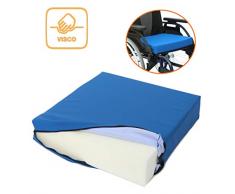 OrtoPrime Cojín Antiescaras Viscoelástico Postural - Cojín Coxis Ortopédico Espuma de Memoria - Cojín Escaras Terapéutico - Indicado para Silla de Ruedas, Hogar, Coche y Oficina